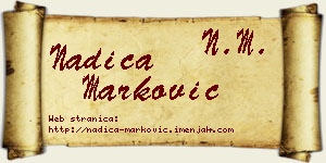 Nadica Marković vizit kartica